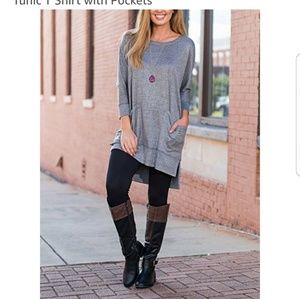 Women's tunic t shirt with pockets